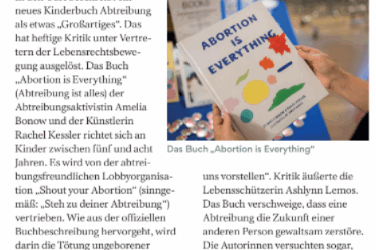 Abtreibung schon für Kinderaugen?